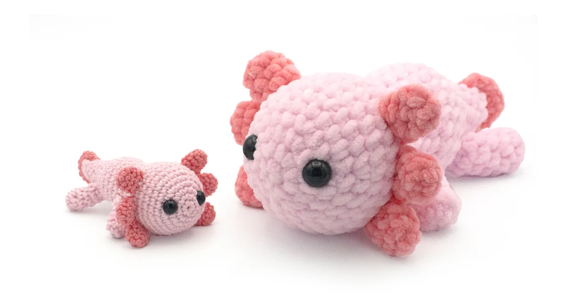 Charming Axolotl Amigurumi: Your Free Crochet Companion, finished