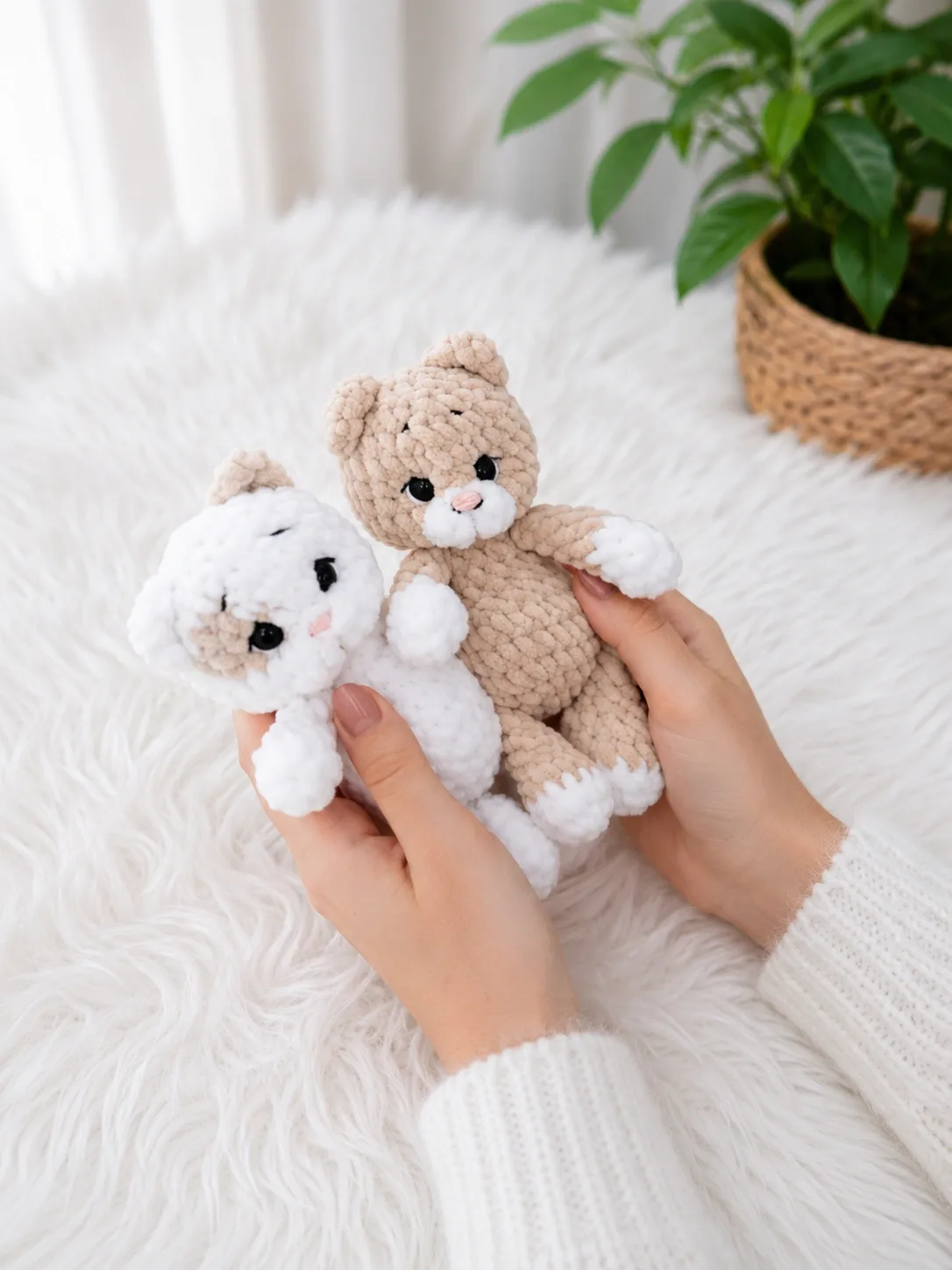 Amigurumi kitten pattern for a 6-inch plush cat
