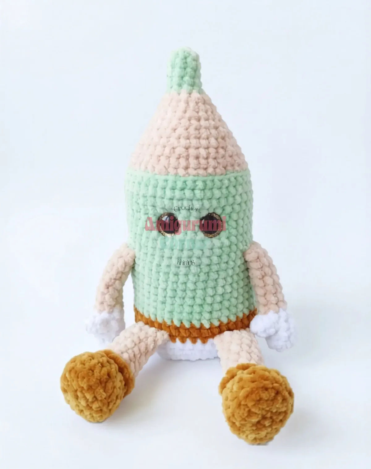 Amigurumi pencil doll crochet pattern in single crochet