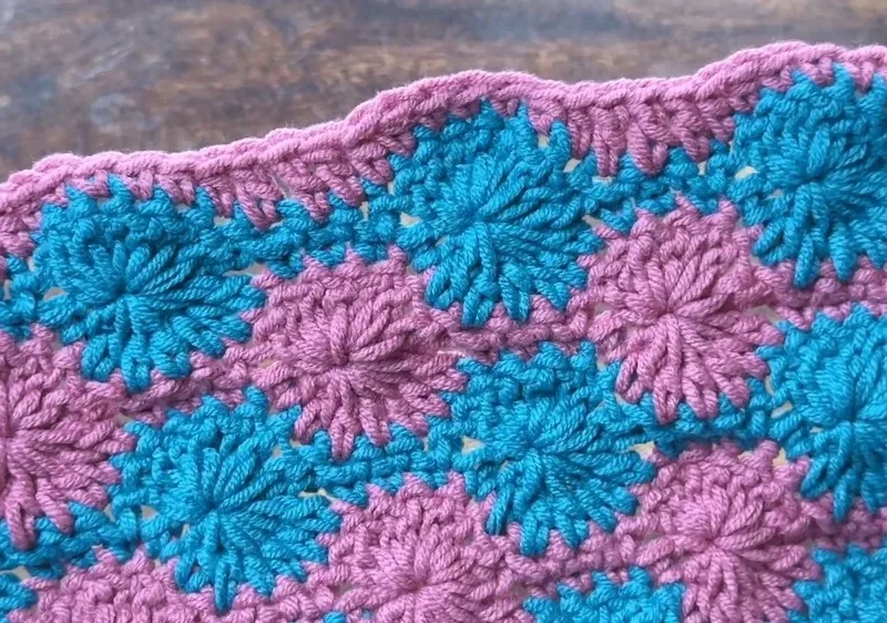 How to crochet the Catherine Wheel stitch pattern