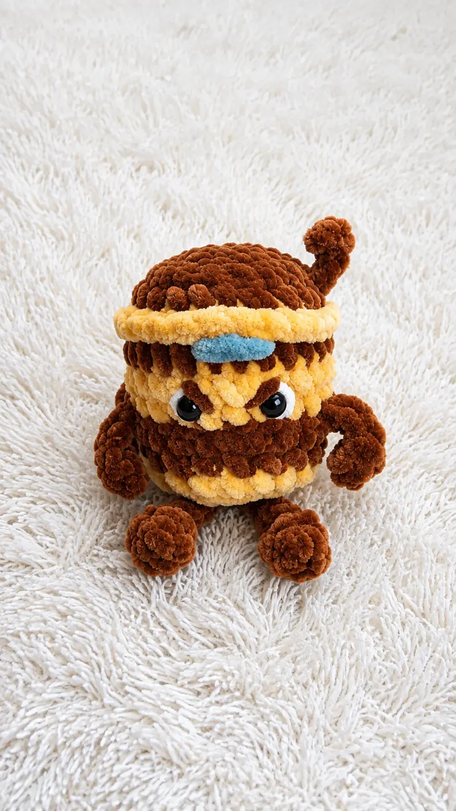 Crochet coffee cup keychain amigurumi pattern
