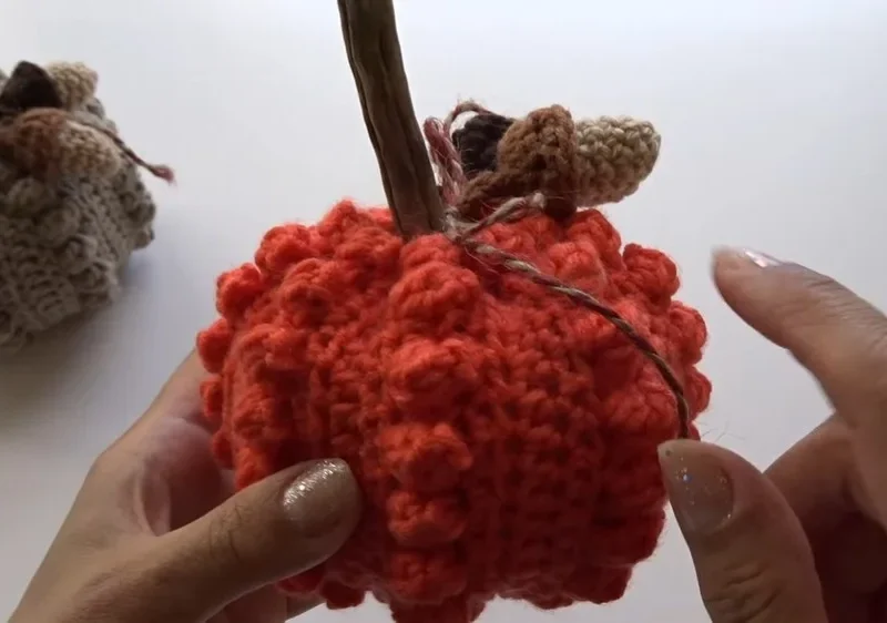Crochet a popcorn stitch pumpkin in any size