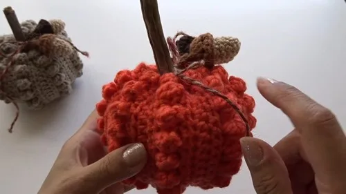 Crochet a popcorn stitch pumpkin in any size — photo 2
