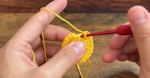 A mini crochet straw hat pattern in single crochet — photo 4