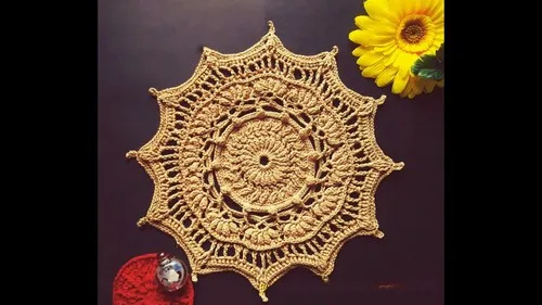 Round mandala doily crochet pattern for home decor — photo 2