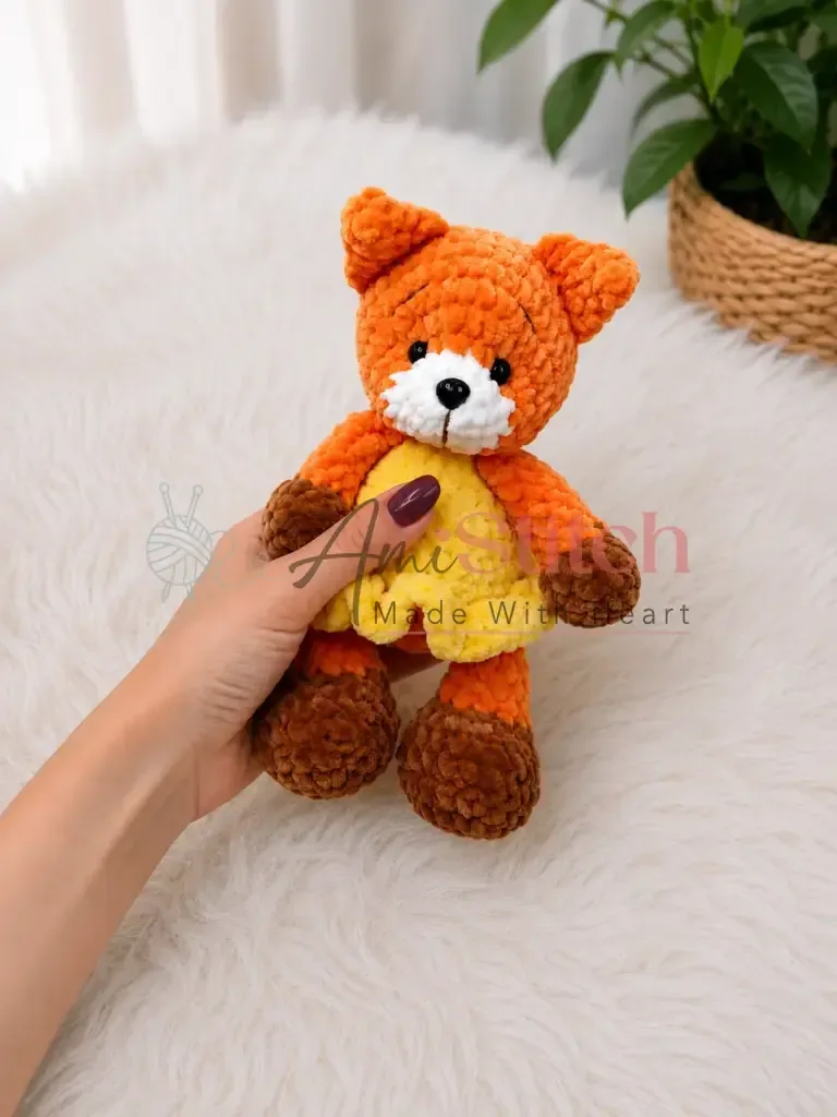 Baby fox amigurumi pattern for confident beginners