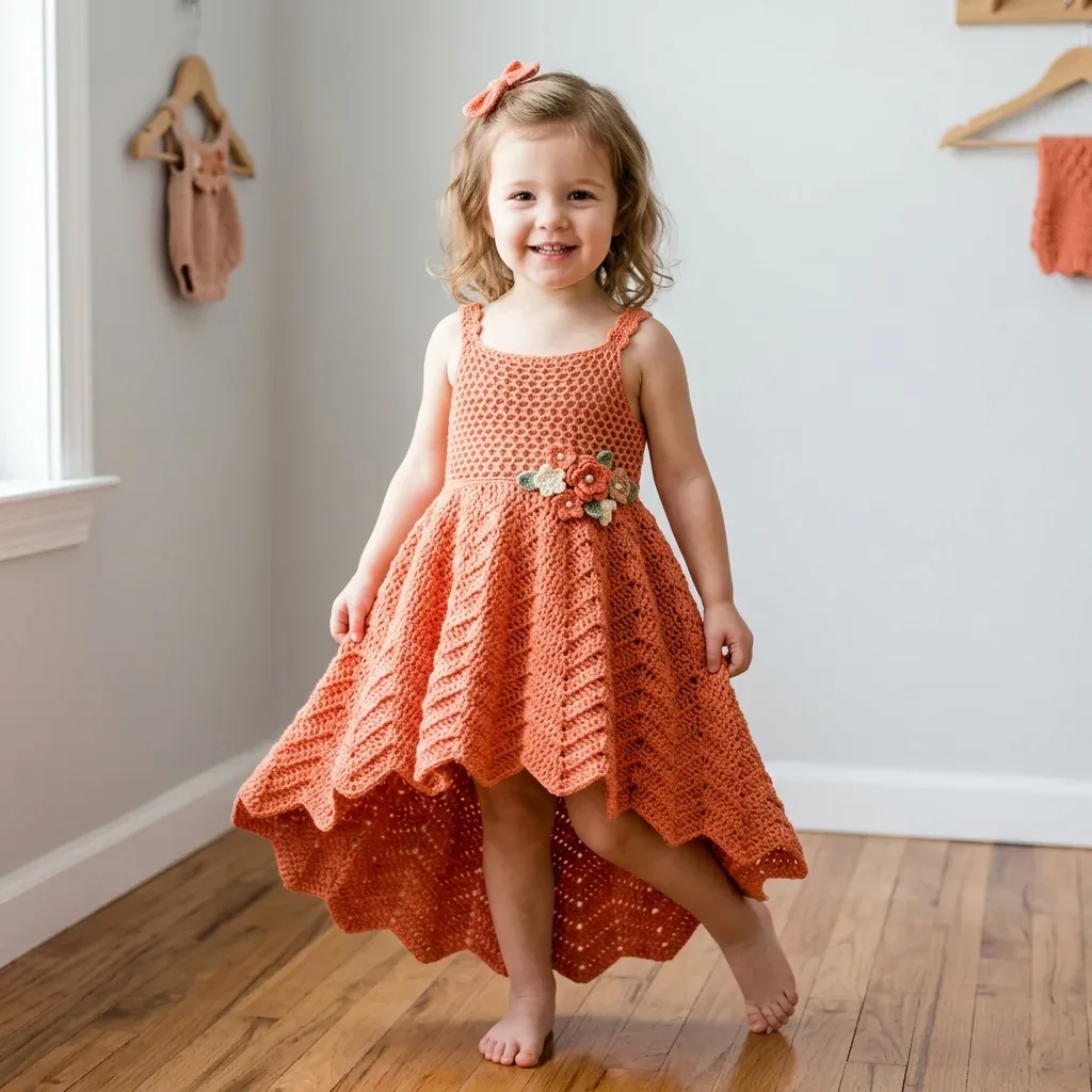 Chevron lace summer dress with a honeycomb mesh bodice
