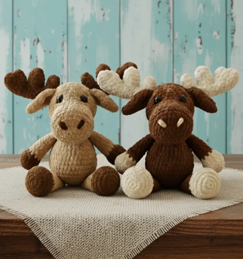 How to crochet a moose amigurumi with shaped antlers — photo 6