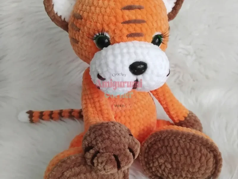 How to crochet a plush tiger amigurumi