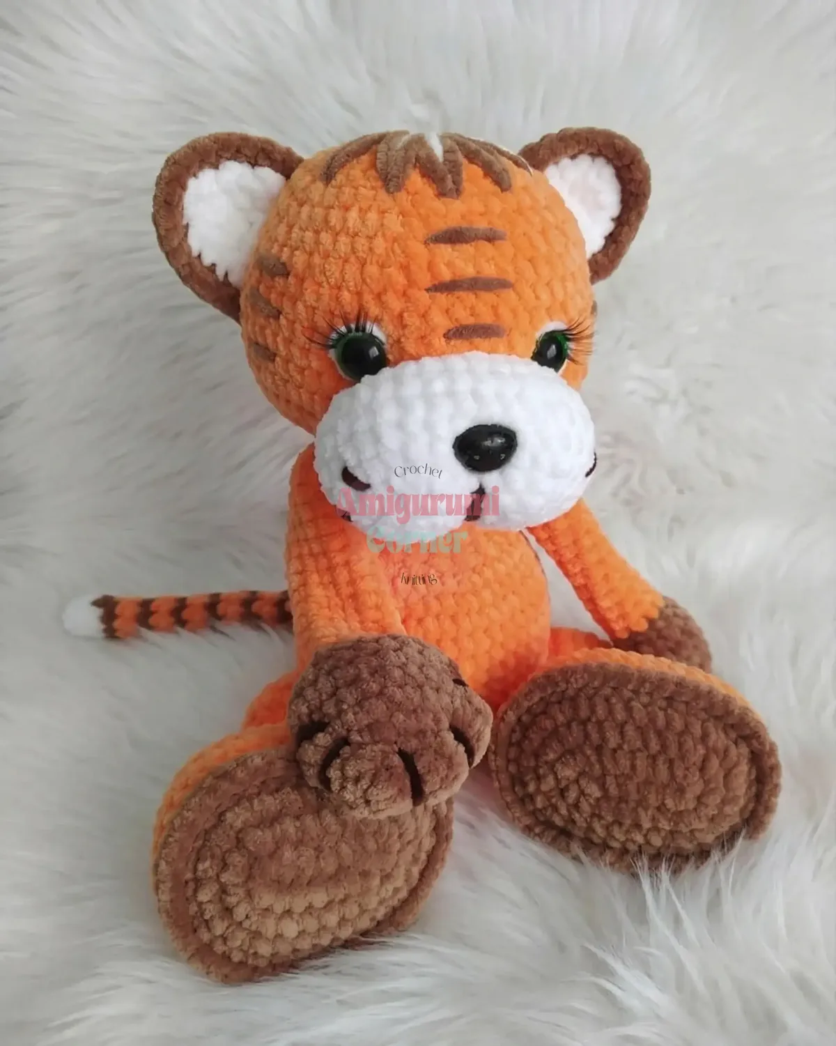 How to crochet a plush tiger amigurumi