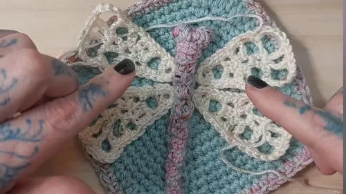 Dragonfly granny square crochet pattern for home or gifting