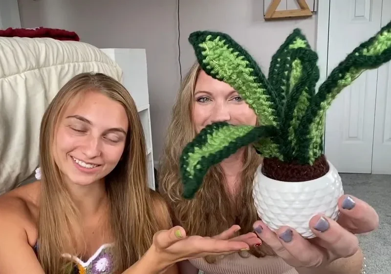 Hanging plant basket crochet pattern for beginners