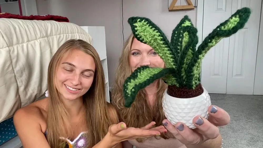 Hanging plant basket crochet pattern for beginners