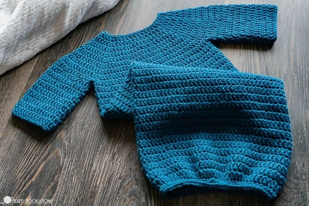 Simple double crochet newborn sleeper sack pattern