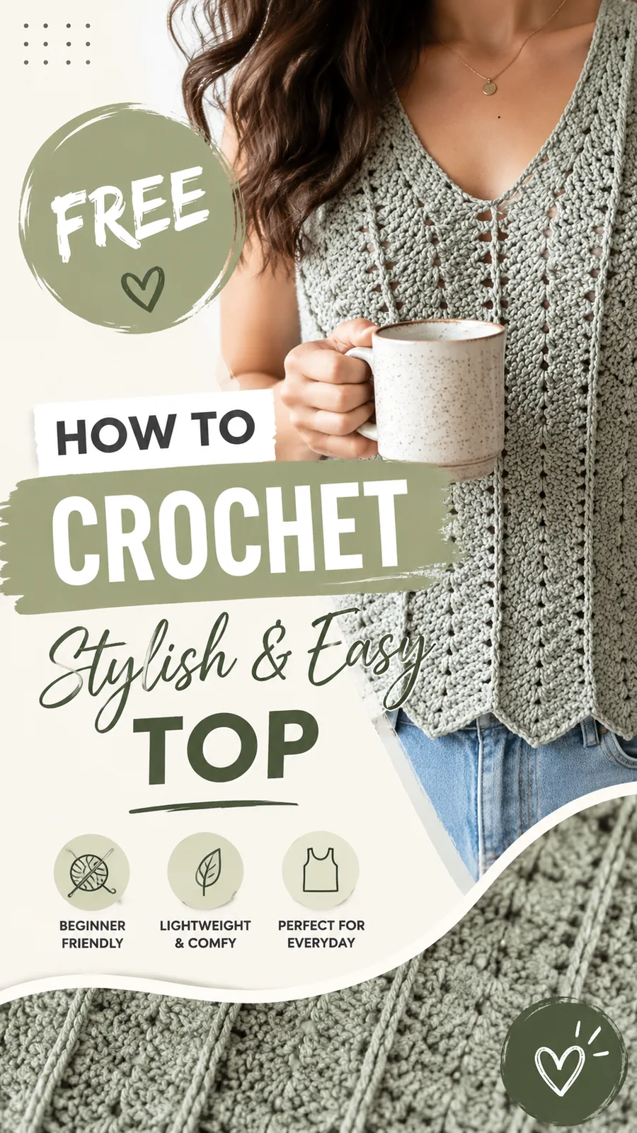 A vertical-texture crochet top for confident beginners